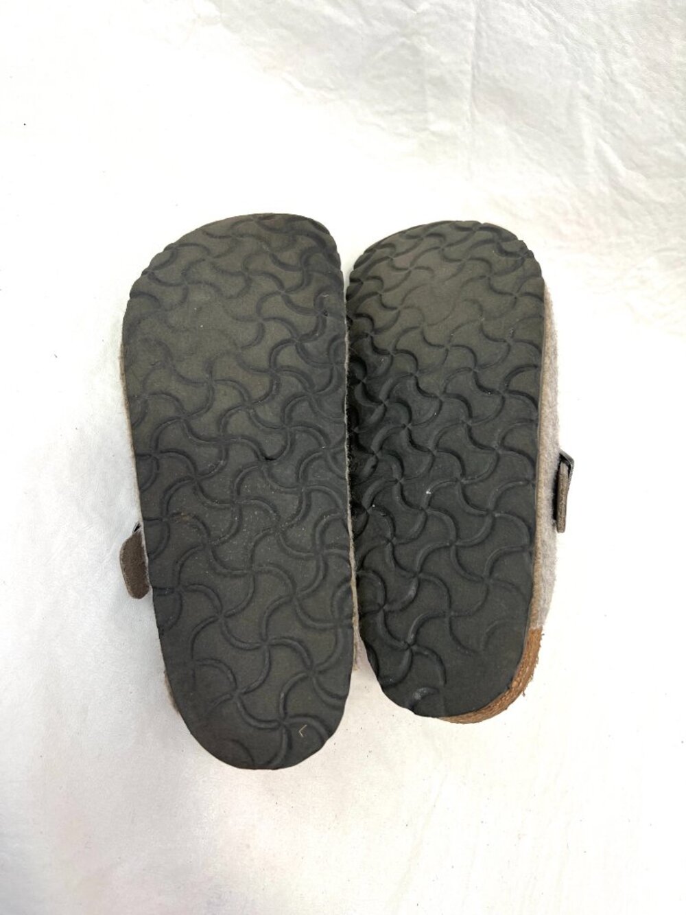 Birkenstock clogs Boston 37 6 6.5 womens gray taupe felted wool slip on shoes - Picture 8 of 11